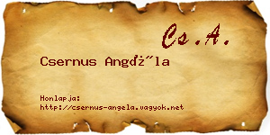 Csernus Angéla névjegykártya